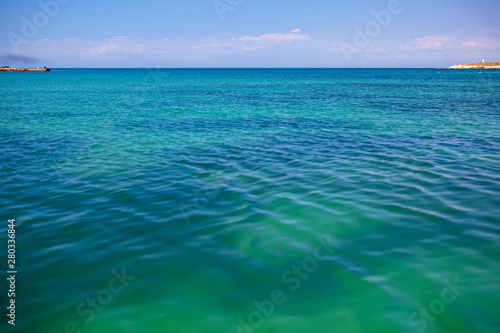 Beautiful azure sea and horizon.