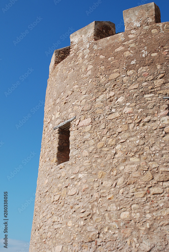 Particolare della Torre Murtas, Villaputzu, Sardegna, Italia