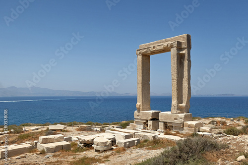 Day view of the ruins from the Portara in Naxos Island