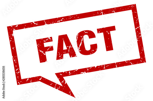 fact sign. fact square speech bubble. fact
