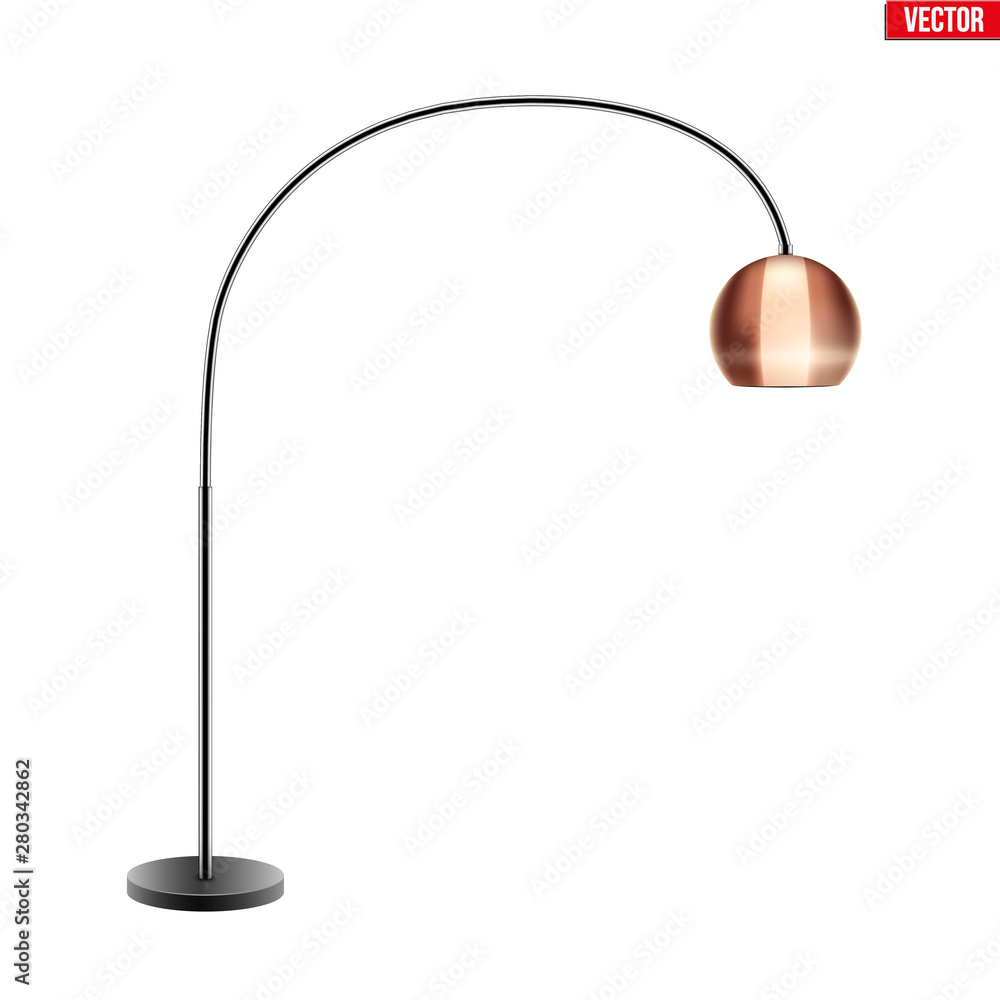 Decorative Metal Floor Lamp vector de Stock | Adobe Stock