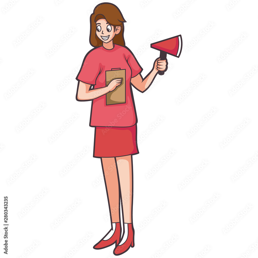 young girl film maker director with red shoes young girl film maker director with red shoes