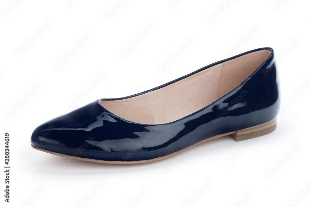 Women shoes with flat sole isolated on white background Women shoes with flat sole isolated on white background