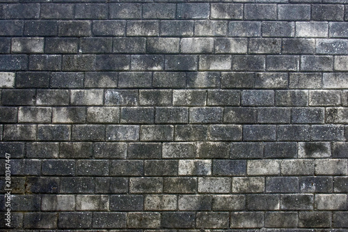 black gray brick wall, brickwork background for design