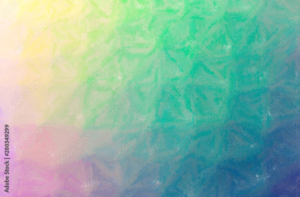 Abstract illustration of blue, green, yellow Wax Crayon background