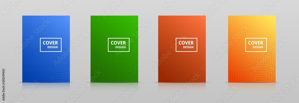 Fototapeta premium Minimal cover modern design with abstract mosaic and colorful gradient. Geometric ornament. Vector illustration.