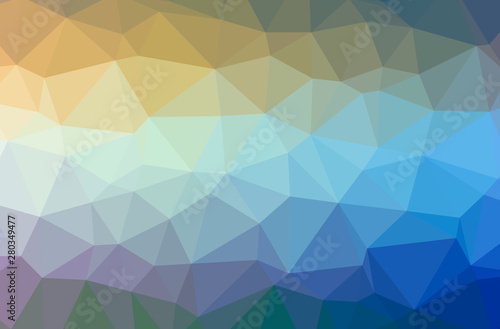 Fototapeta Naklejka Na Ścianę i Meble -  Illustration of abstract Blue, Yellow And Purple horizontal low poly background. Beautiful polygon design pattern.