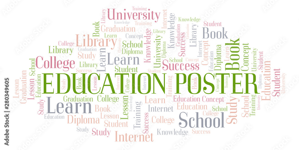 Education Poster word cloud.