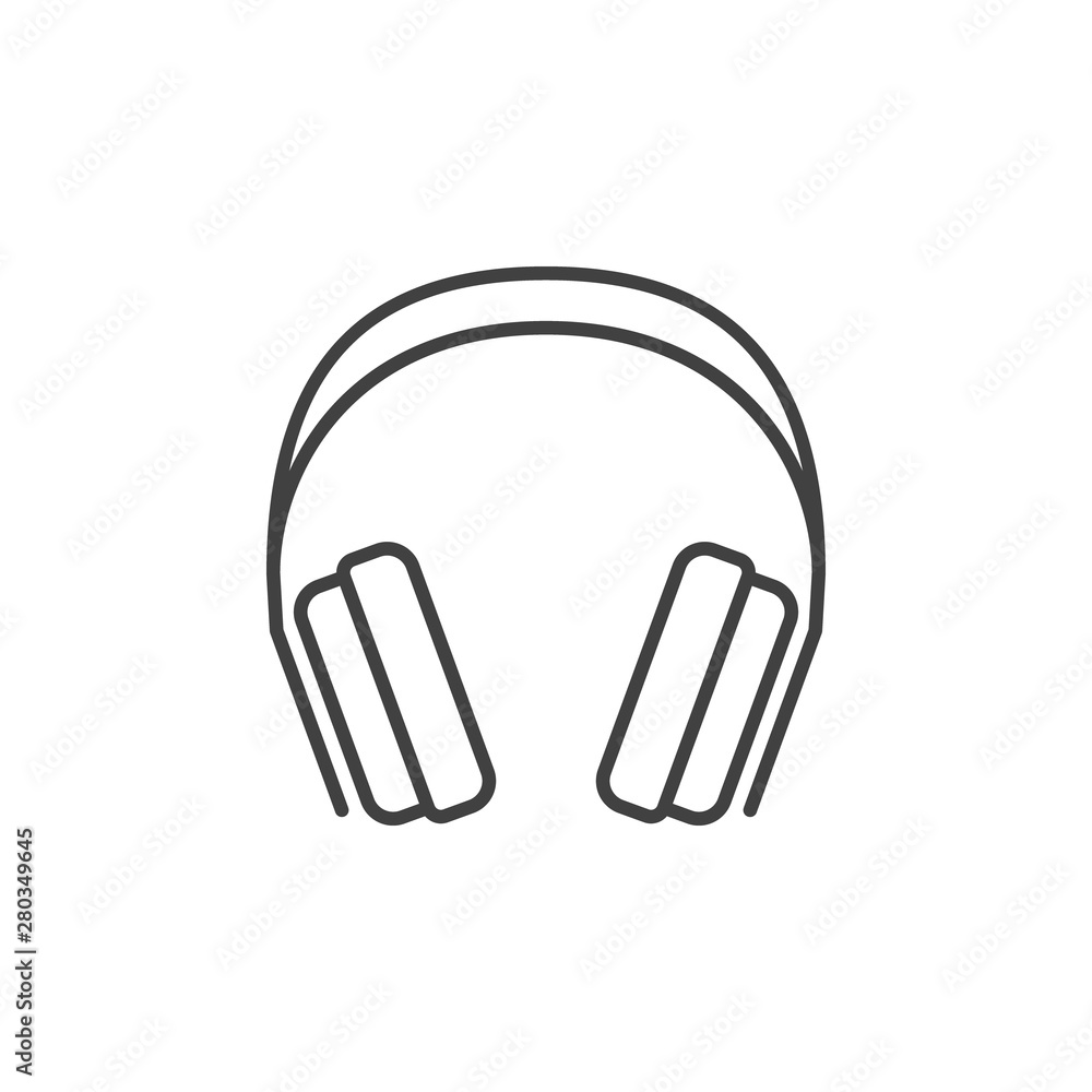 Gaming Headphones vector concept icon or symbol in thin line style Gaming Headphones vector concept icon or symbol in thin line style