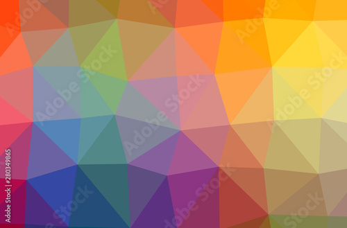 Illustration of abstract Orange  Pink  Purple  Red horizontal low poly background. Beautiful polygon design pattern.