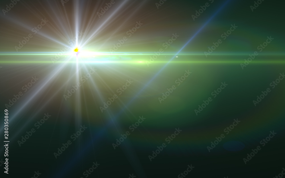 Abstract beautiful backgrounds lens flare lights.Abstract Design natural lens flare in space. Rays background