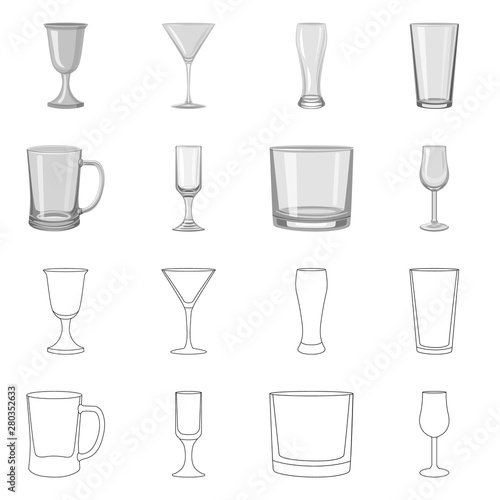 Vector design of form and celebration logo. Collection of form and volume vector icon for stock.