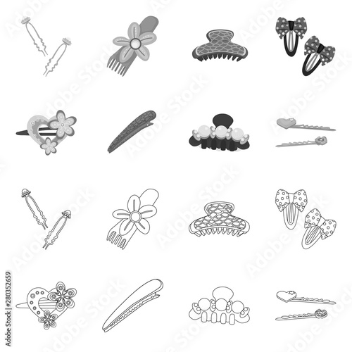Isolated object of beauty and fashion icon. Set of beauty and female vector icon for stock.