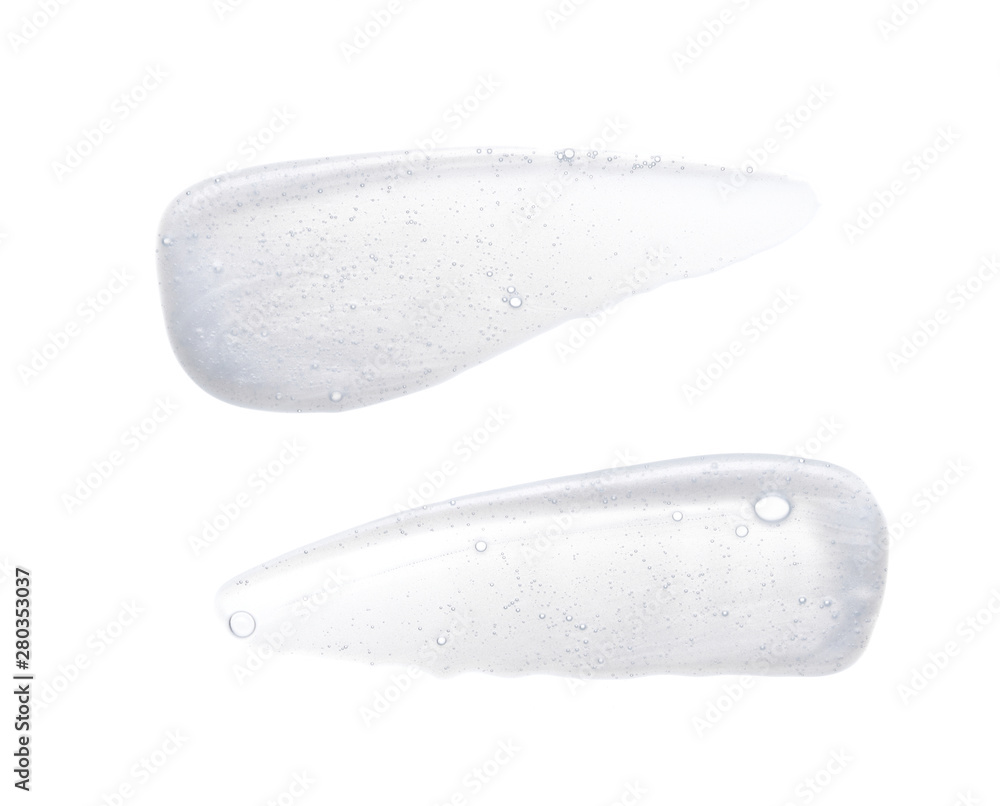 Pearly white smears and texture of face cream or acrylic paint isolated on white background Pearly white smears and texture of face cream or acrylic paint isolated on white background
