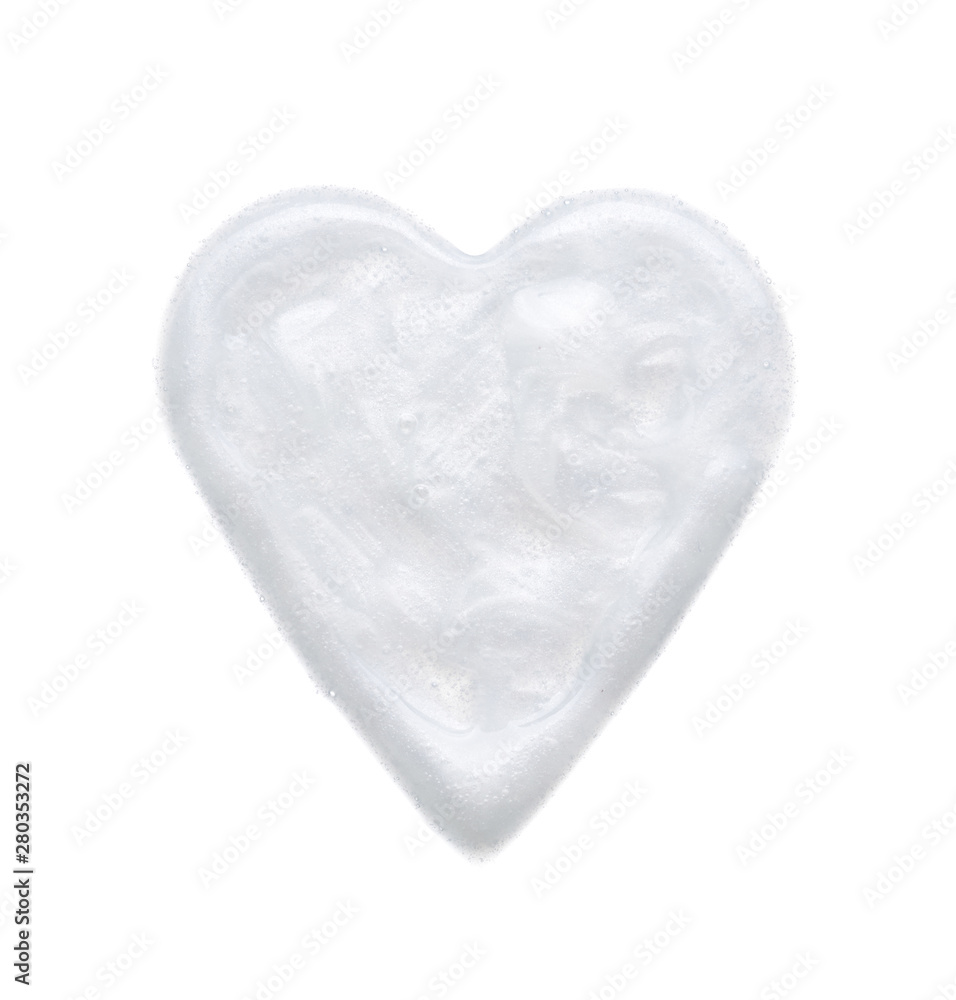 Fototapeta premium Pearly white smears and texture of face cream or acrylic paint isolated on white background