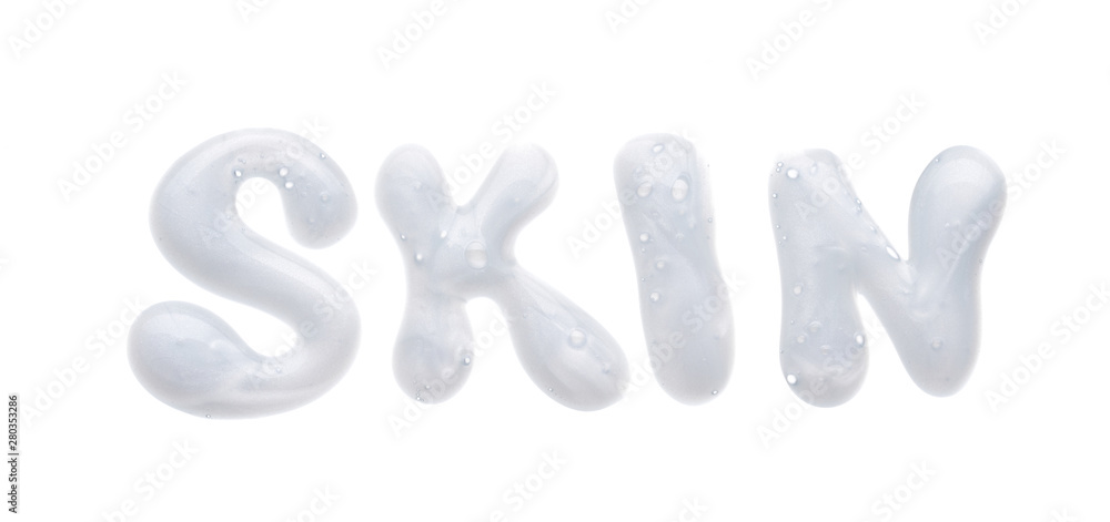 Pearly white smears and texture of face cream or acrylic paint isolated on white background Pearly white smears and texture of face cream or acrylic paint isolated on white background