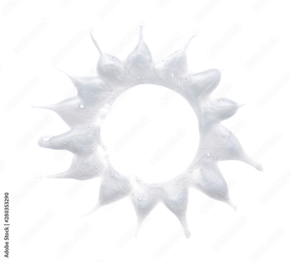 Pearly white smears and texture of face cream or acrylic paint isolated on white background Pearly white smears and texture of face cream or acrylic paint isolated on white background