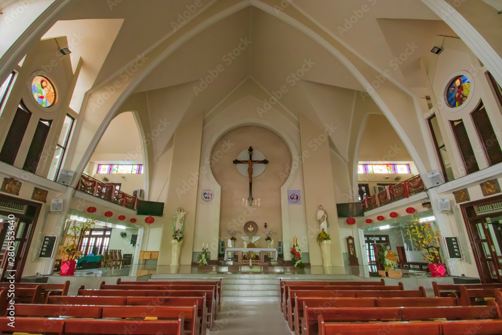 ベトナム　ホーチミン　Vietnam Ho Chi Minh 教会 Church　内部