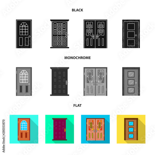 Isolated object of architecture and modern icon. Collection of architecture and construction stock symbol for web.
