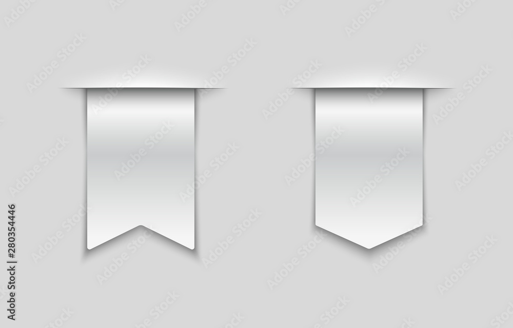 Mock up bookmarks or ribbon banners. Mock up bookmarks or ribbon banners.