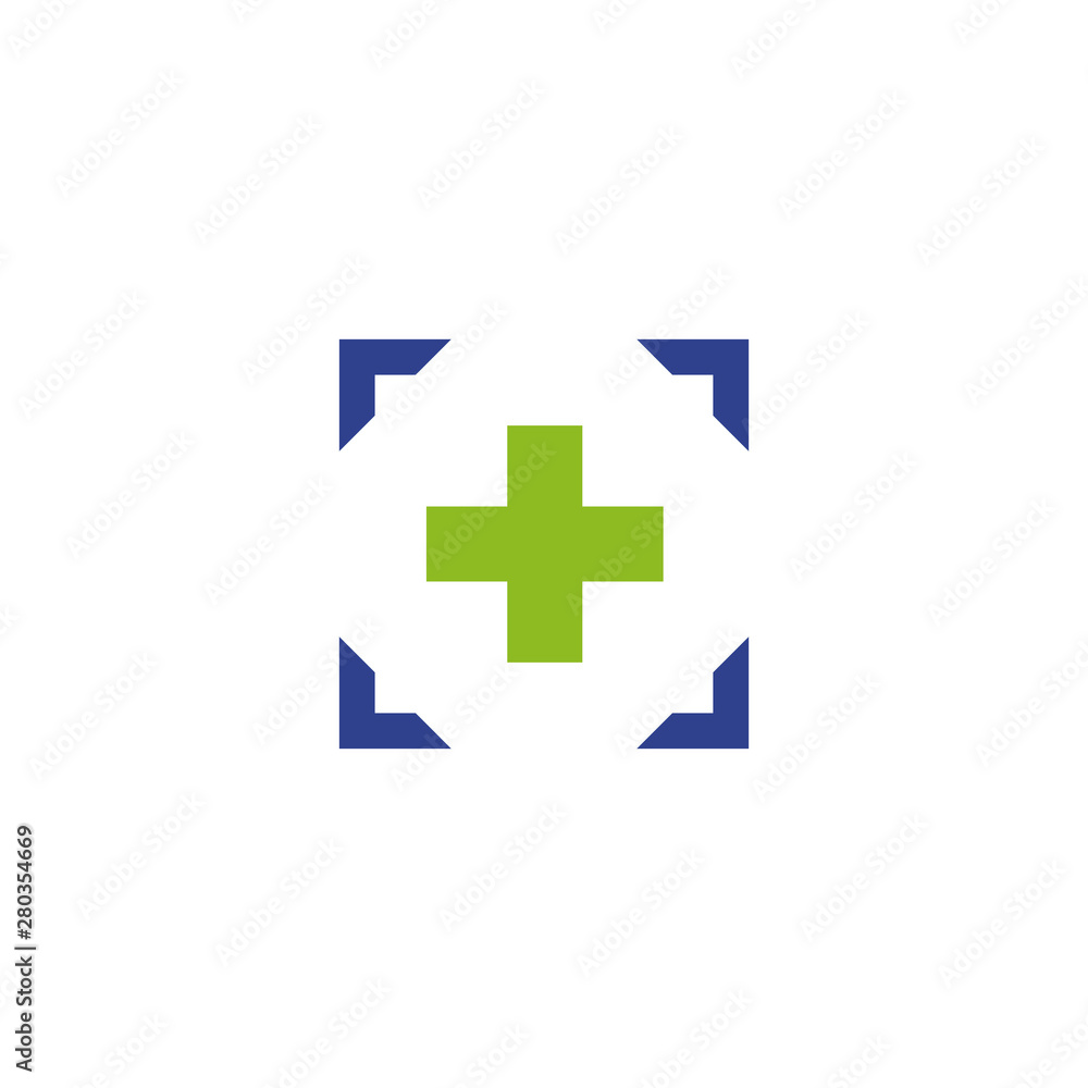 Obraz premium Medical and health care logo design vector template