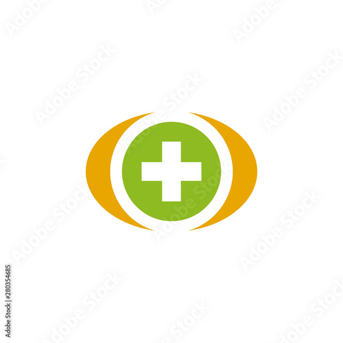 Medical and health care logo design vector template