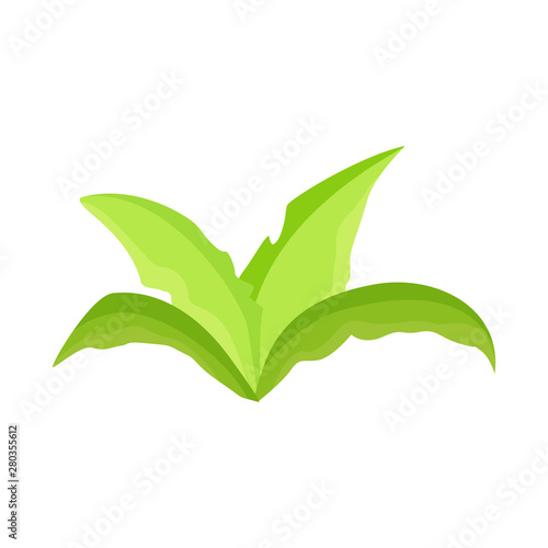 Vector design of shrubbery and field icon. Set of shrubbery and fresh vector icon for stock.