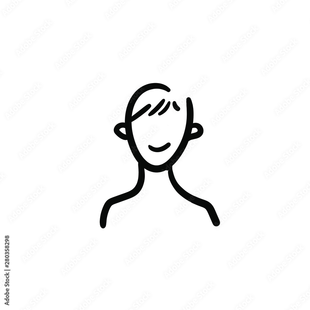 Hand drawn person. Simple vector icon Hand drawn person. Simple vector icon