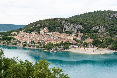 Village of Bauduen on the shore of the Lac de Sainte-Croix, in the South of France