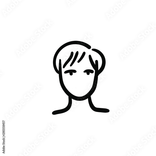 Wallpaper Mural Hand drawn person. Simple vector icon Torontodigital.ca