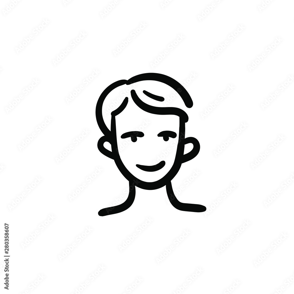 Hand drawn person. Simple vector icon Hand drawn person. Simple vector icon