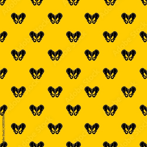 Pelvis pattern seamless vector repeat geometric yellow for any design