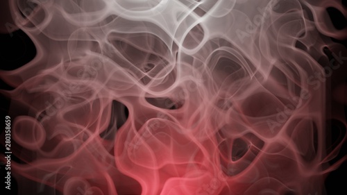 Atmospheric Smoke, Fog, Fire, smooth Movement, Modern abstract background animation 3d render