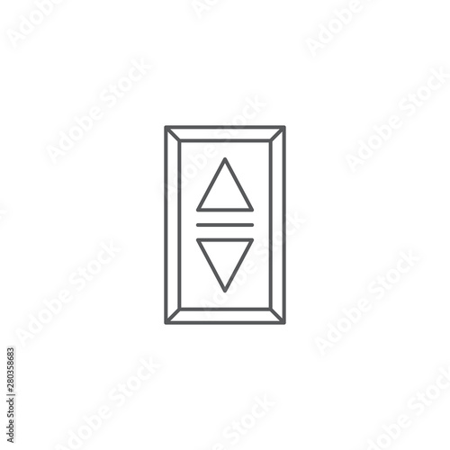 Elevator buttons panel vector icon isolated on white background