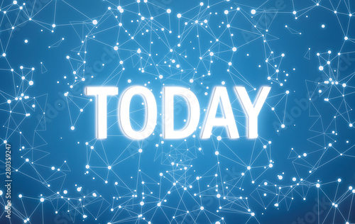 Wallpaper Mural Today on digital interface and blue network background Torontodigital.ca