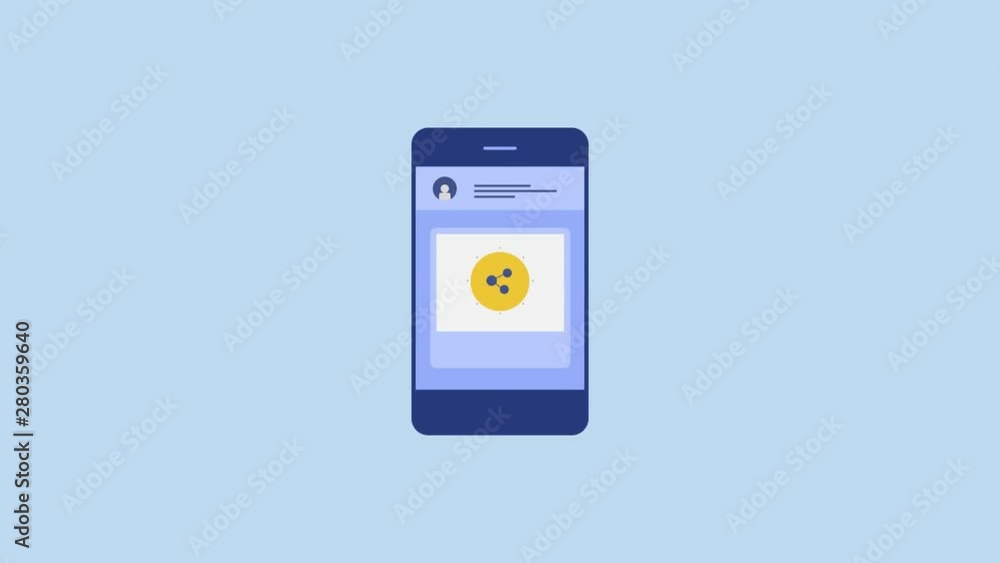 Social media engagement on mobile phone, digital marketing concept, animated video clip. Social media engagement on mobile phone, digital marketing concept, animated video clip.