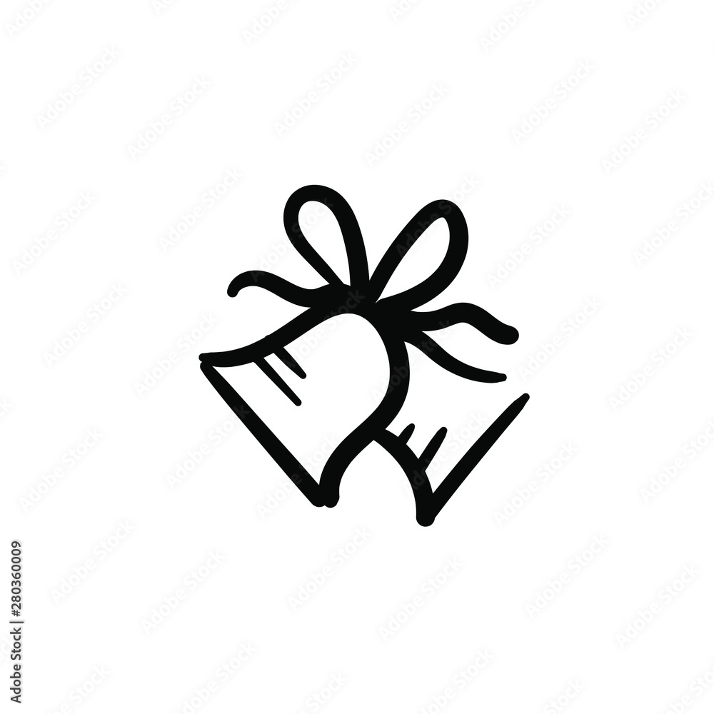 Hand drawn bell. Simple vector icon Hand drawn bell. Simple vector icon