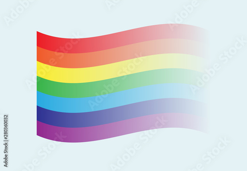 Beautiful multicolored rainbow flag. Vector Illustration. EPS10