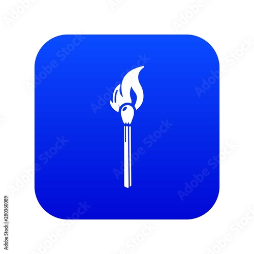 Burning match icon. Simple illustration of burning match vector icon for web
