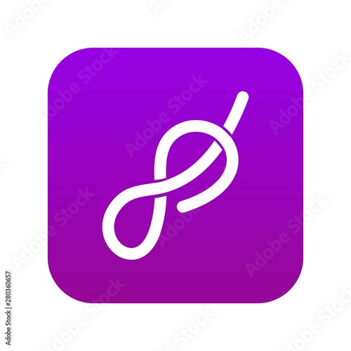 Ship rope con. Flat illustration of ship rope knot vector icon digital purple for any design isolated on white vector illustration