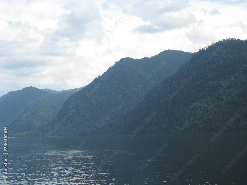 mountains around the Teletskoye lake