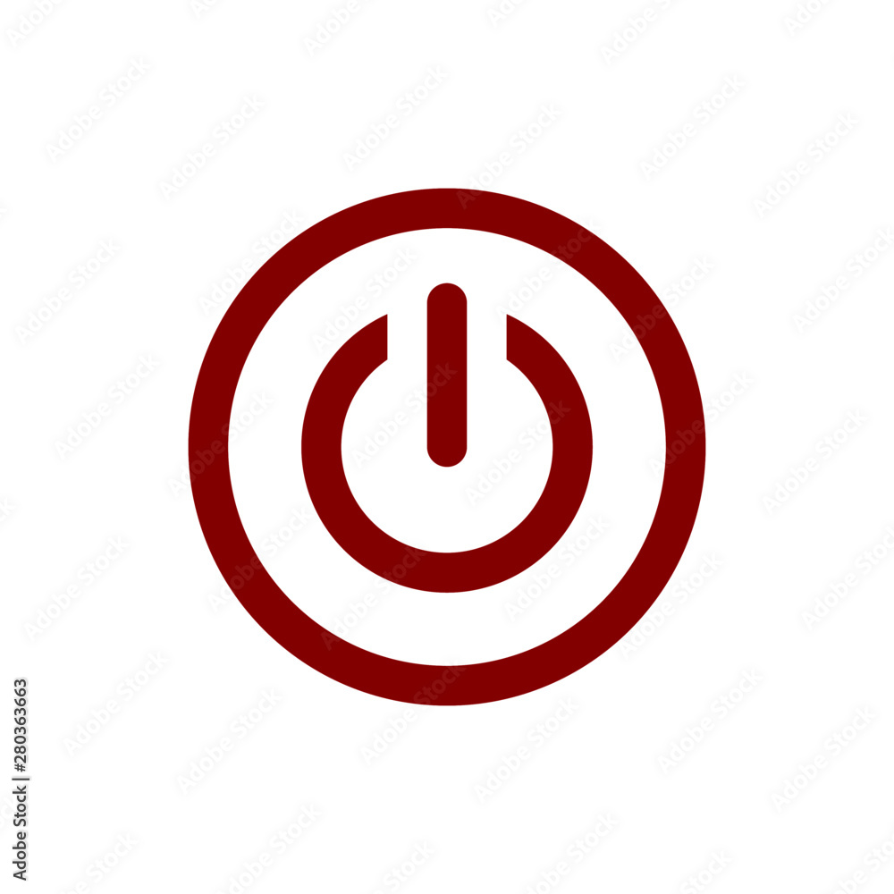 Power button icon vector. Power button symbol design illustration for logo element and web icon Power button icon vector. Power button symbol design illustration for logo element and web icon