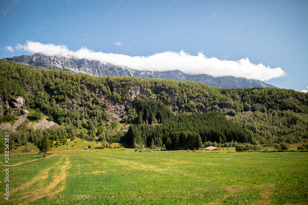  mountain landscape of Geiranger Norway 