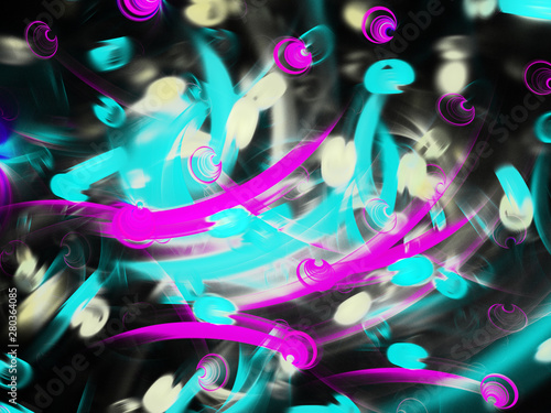 abstract chaotic fractal background 3D rendering illustration © panzer25