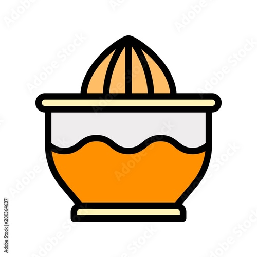 food editable outline icon of lemon and orange juice extractor in filled design.