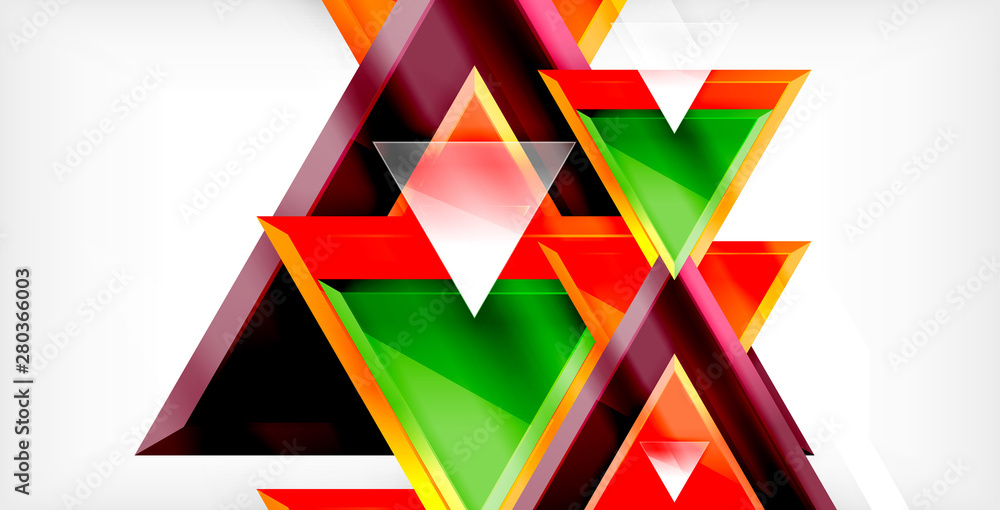 Glossy shiny triangles background Glossy shiny triangles background