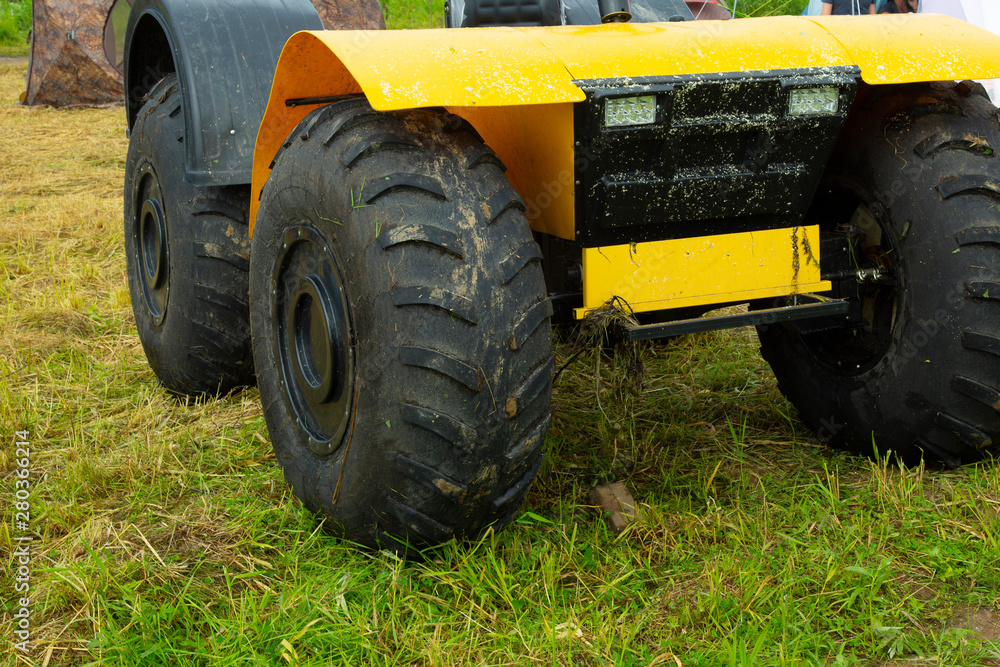 Obraz premium ATV for hunting and fishing is in the woods.