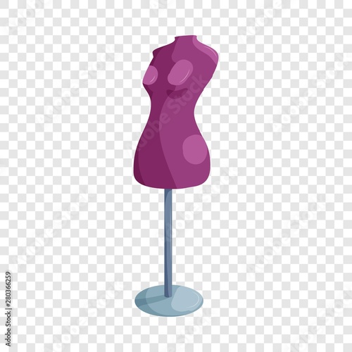 Dressmakers model icon. Cartoon illustration of dressmakers model vector icon for web