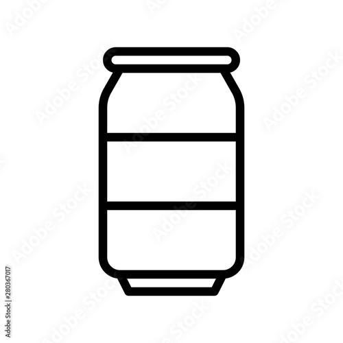 preserve juice can beverage editable outline icon.
