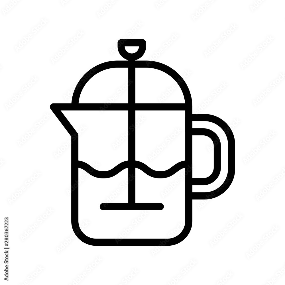 cappuccino coffee or tea maker beverage editable outline icon. cappuccino coffee or tea maker beverage editable outline icon.